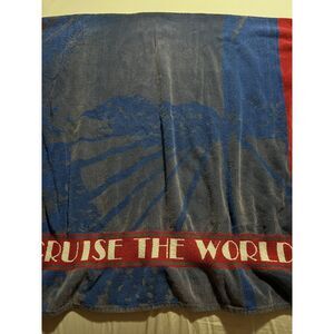 vtg tropical escape beach towel‎ Cruise The World 100% cotton
